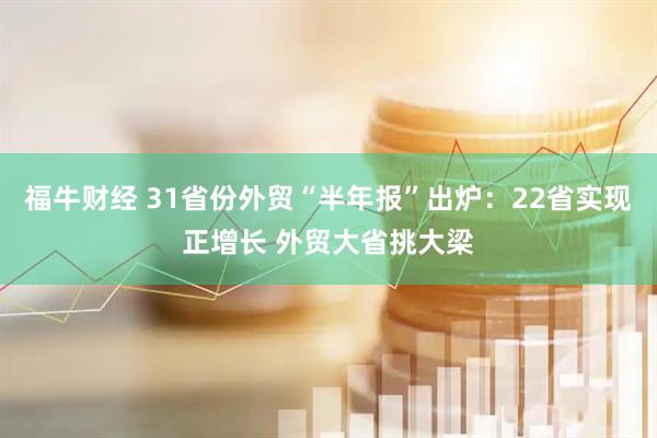 福牛财经 31省份外贸“半年报”出炉：22省实现正增长 外贸大省挑大梁