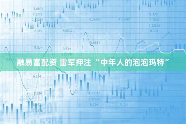 融易富配资 雷军押注 “中年人的泡泡玛特”