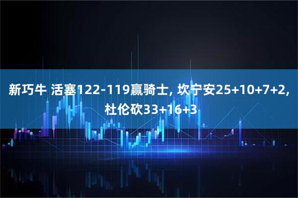 新巧牛 活塞122-119赢骑士, 坎宁安25+10+7+2, 杜伦砍33+16+3